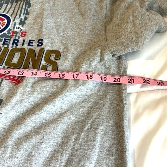 2016 Chicago Cubs World Series Champions Gray T-Shirt L Port & Company Core Cott - Picture 6 of 7